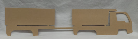 Dump Truck and Trailer Silhouette